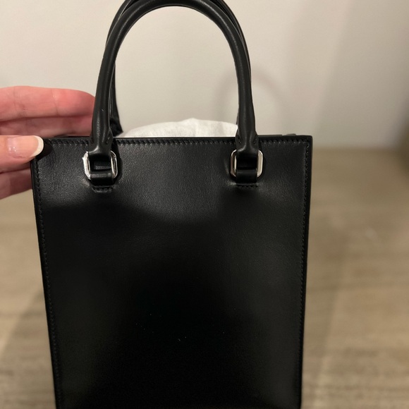 PRADA Soft Calf Leather Mini Logo Handbag Satchel - Picture 3 of 9